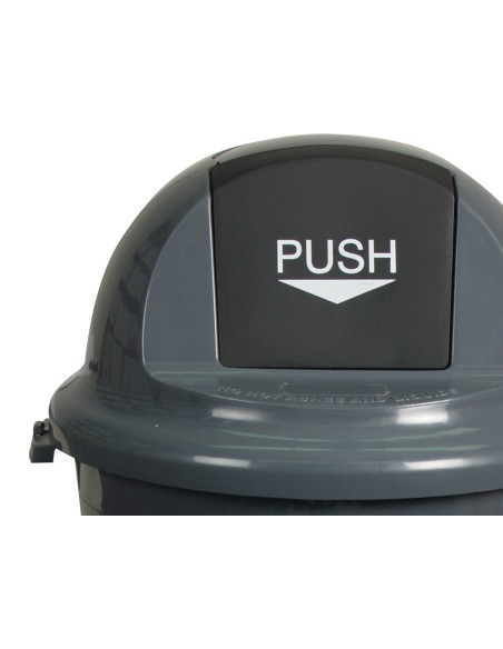 PAPELERA PLASTICO Q-CON. CAP. 80 LITROS GRIS 760X450 MM