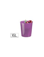 PAPELERA PLASTICO VIOLETA TRANSLUCIDO 16 LITROS 2