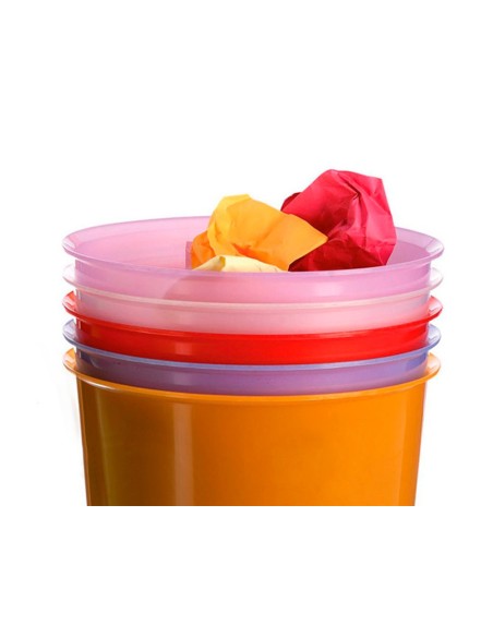 PAPELERA PLASTICO VIOLETA TRANSLUCIDO 16 LITROS