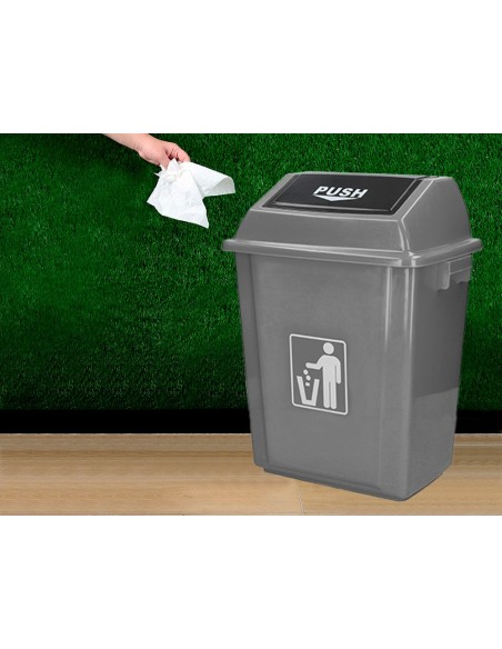 PAPELERA CONTENEDOR Q-C/PLASTICO T.BALANCIN 58 LITROS AZ.470x330x760