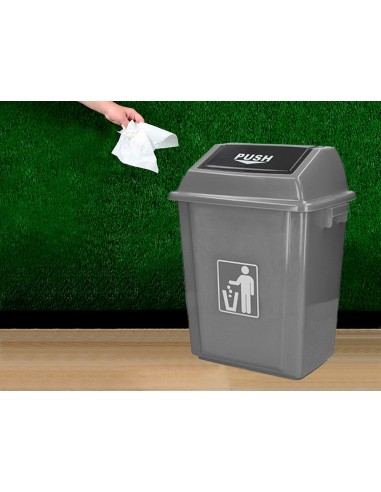 PAPELERA CONTENEDOR Q-C/PLASTICO T.BALANCIN 40 LITROS AZ.410x280x610