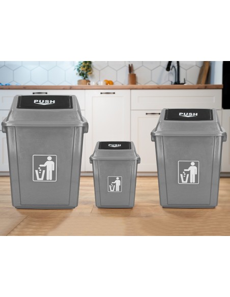 PAPELERA CONTENEDOR Q-C/PLASTICO T.BALANCIN 40 LITROS AZ.410x280x610