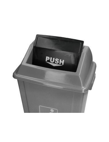 PAPELERA CONTENEDOR Q-C/PLASTICO T.BALANCIN 20 LITROS 340x240x450 MM