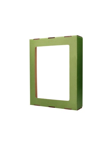 CONTENEDOR PAPELERA RECICLAJE CARTON 100% RECICLAD 70LT.450X350X650MM