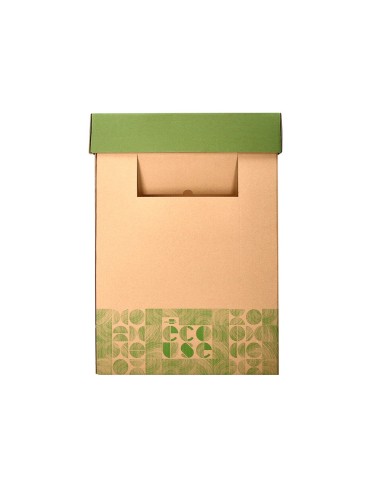 CONTENEDOR PAPELERA RECICLAJE CARTON 100% RECICLAD 70LT.450X350X650MM