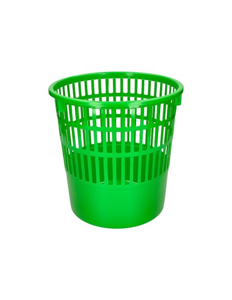 PAPELERA PLAST.Q-CON.15LT.REJILLA VE. 285X290MM