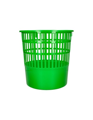 PAPELERA PLAST.Q-CON.15LT.REJILLA VE. 285X290MM