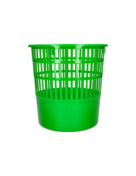 PAPELERA PLAST.Q-CON.15LT.REJILLA VE. 285X290MM