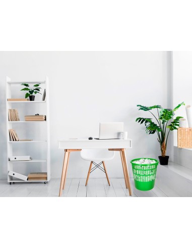 PAPELERA PLAST.Q-CON.15LT.REJILLA VE. 285X290MM