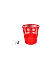 PAPELERA PLAST.Q-CON.15LT.RJ. 285X290MM 2