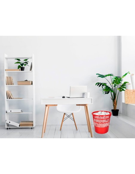 PAPELERA PLAST.Q-CON.15LT.RJ. 285X290MM