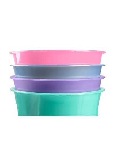 PAPELERA PLAST. ROSA TRANS.13LT.275X285MM