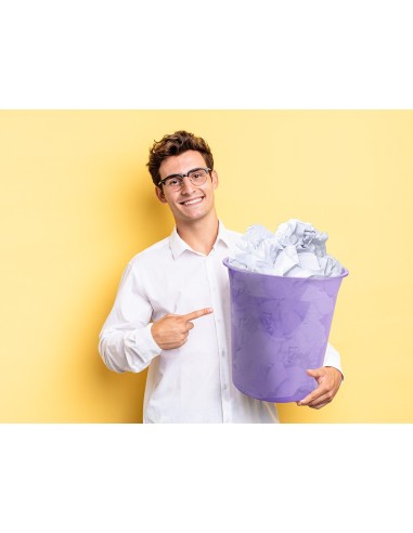 PAPELERA PLAST. LAVANDA TRANS.13LT.275X285MM