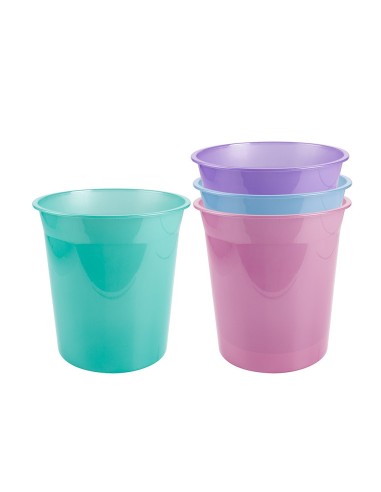 PAPELERA PLAST. LAVANDA TRANS.13LT.275X285MM