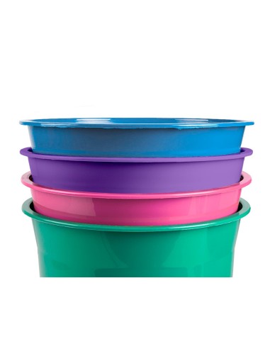 PAPELERA PLAST. ROSA OPACO 13LT.275X285MM