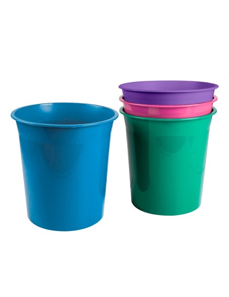 PAPELERA PLAST. ROSA OPACO 13LT.275X285MM