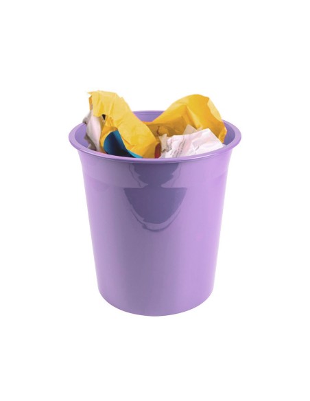 PAPELERA PLAST. LAVANDA OPACO 13LT.275X285MM