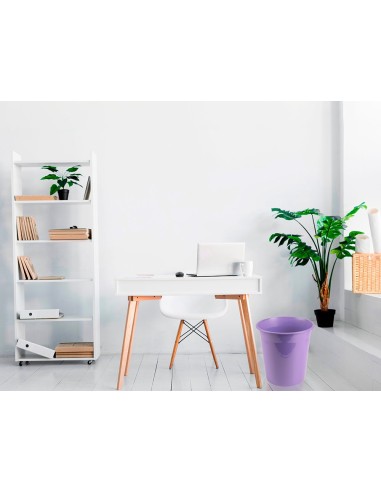 PAPELERA PLAST. LAVANDA OPACO 13LT.275X285MM