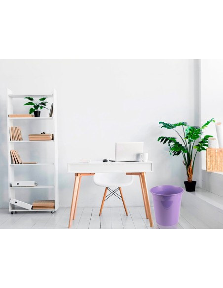 PAPELERA PLAST. LAVANDA OPACO 13LT.275X285MM