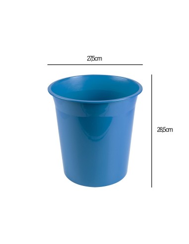 PAPELERA PLAST. CEL. OPACO 13LT.275X285MM