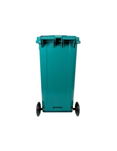 PAPELERA Q-CON.PLASTICO TAPADERA RUEDAS 240LT.VE. 1040X620X610MM