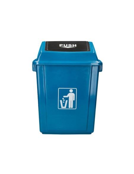 PAPELERA CONTENEDOR Q-CON.PLASTICO T BALANCIN 20LT.340X240X450MM AZ.