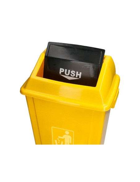 PAPELERA CONTENEDOR Q-CON.PLASTICO T. BALANCIN 20LT.340X240X450MM AM.