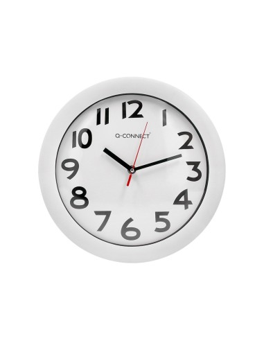 RELOJ PARED PLASTICO 200 S OFICINA RED.-30 CM MARCO CROMADO