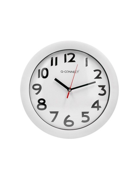 RELOJ PARED PLASTICO 200 S OFICINA RED.-30 CM MARCO CROMADO