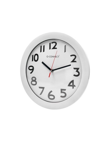 RELOJ PARED PLASTICO 200 S OFICINA RED.-30 CM MARCO CROMADO