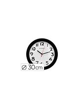 RELOJ Q-CONNECT DE PARED PLASTICO OFICINA REDONDO 30 CM MARCO NG. 2