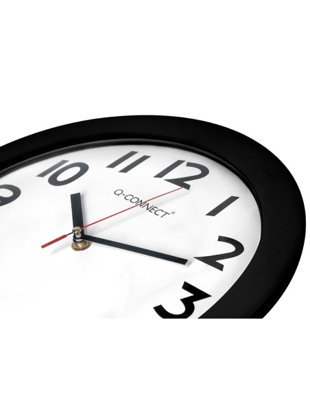 RELOJ Q-CONNECT DE PARED PLASTICO OFICINA REDONDO 30 CM MARCO NG.