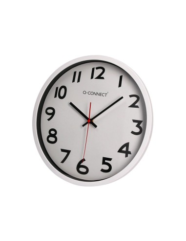 RELOJ PARED PLASTICO 210 S OFICINA RED.-38 CM MARCO CROMADO