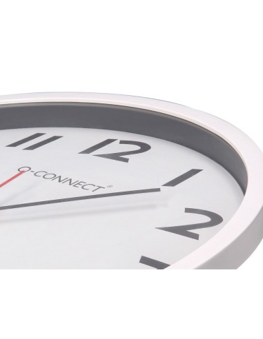 RELOJ PARED PLASTICO 210 S OFICINA RED.-38 CM MARCO CROMADO