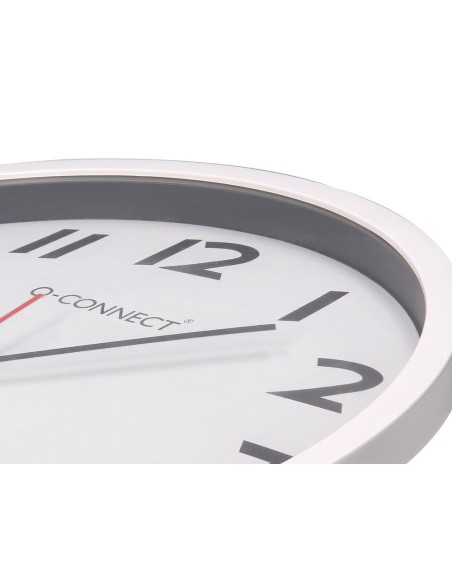 RELOJ PARED PLASTICO 210 S OFICINA RED.-38 CM MARCO CROMADO