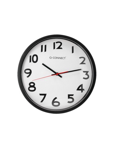 RELOJ PARED PLASTICO 210 BS-OFICINA RED.-38 CM MARCO NEGRO