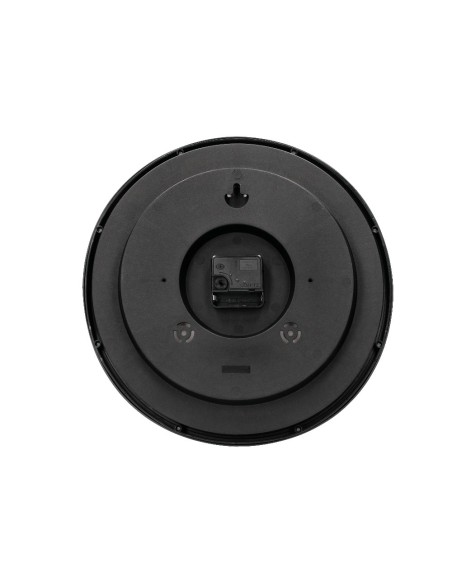 RELOJ PARED PLASTICO 210 BS-OFICINA RED.-38 CM MARCO NEGRO