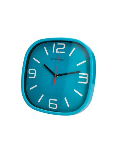 RELOJ Q-CON.DE PARED PLAST.REDONDO 30 CM MOVIMIENTO SILENCIOSO AZ.