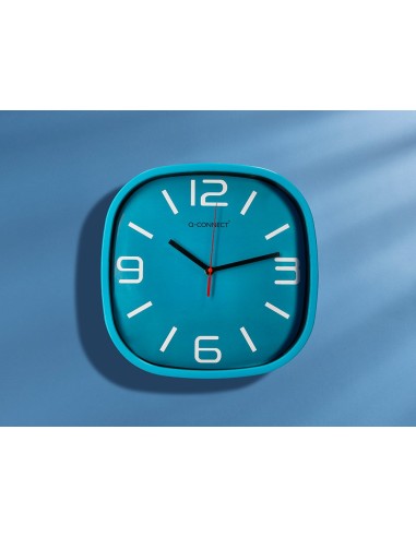 RELOJ Q-CON.DE PARED PLAST.REDONDO 30 CM MOVIMIENTO SILENCIOSO AZ.