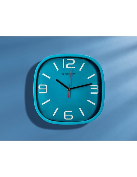 RELOJ Q-CON.DE PARED PLAST.REDONDO 30 CM MOVIMIENTO SILENCIOSO AZ.