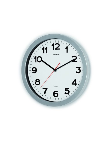 RELOJ MAUL STEP PARED REDONDO 35 CM DIAMETRO ELECTRICO PLATA
