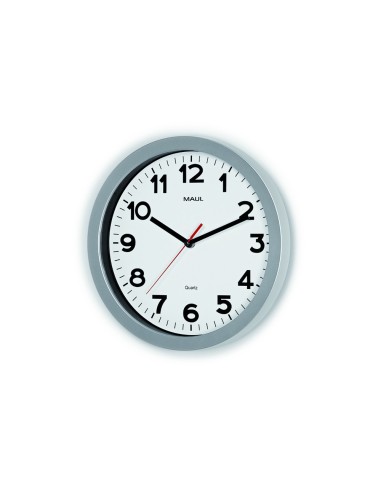 RELOJ MAUL STEP PARED REDONDO 30 CM DIAMETRO ELECTRICO PLATA