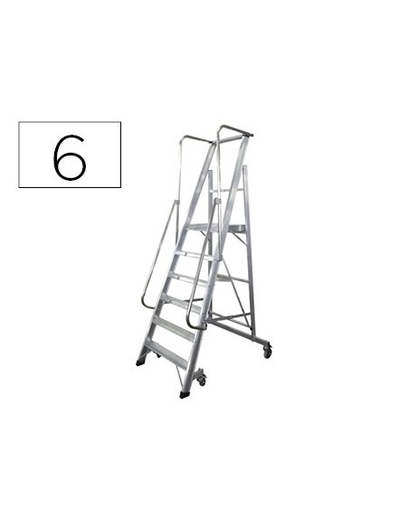 ESCALERA MOVIL KTL ALUMINIO PLATAFORMA PLEGABLE 6 PEL. SERIE 2XL-S