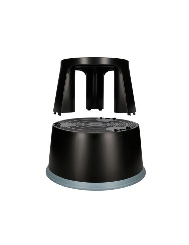 TABURETE Q-CON.RUEDAS RETR.ES TRES RUEDAS DOS NIVELES NEGRO