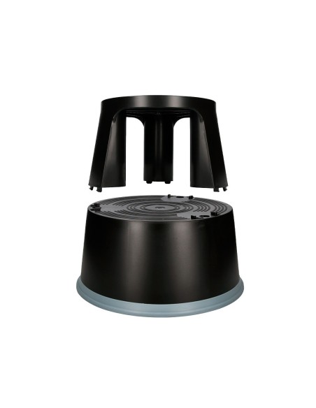 TABURETE Q-CON.RUEDAS RETR.ES TRES RUEDAS DOS NIVELES NEGRO