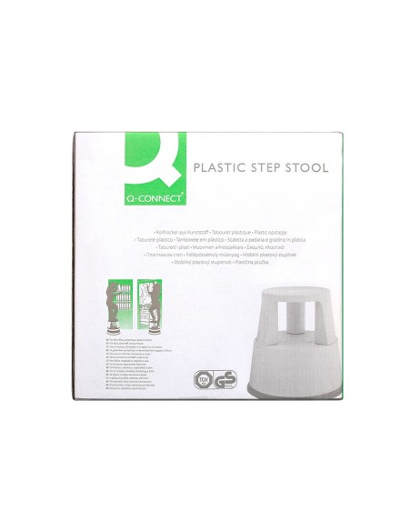 TABURETE Q-CON.RUEDAS RETR.ES TRES RUEDAS DOS NIVELES GRIS