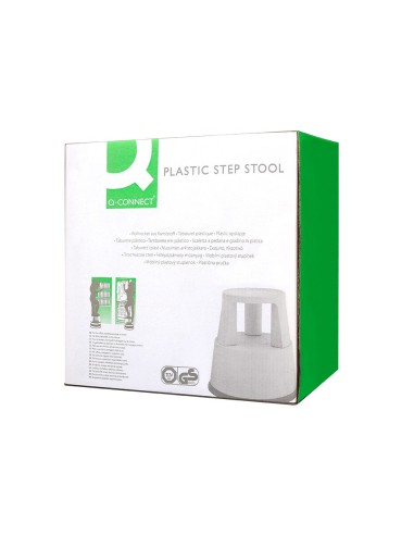 TABURETE Q-CON.RUEDAS RETR.ES TRES RUEDAS DOS NIVELES GRIS