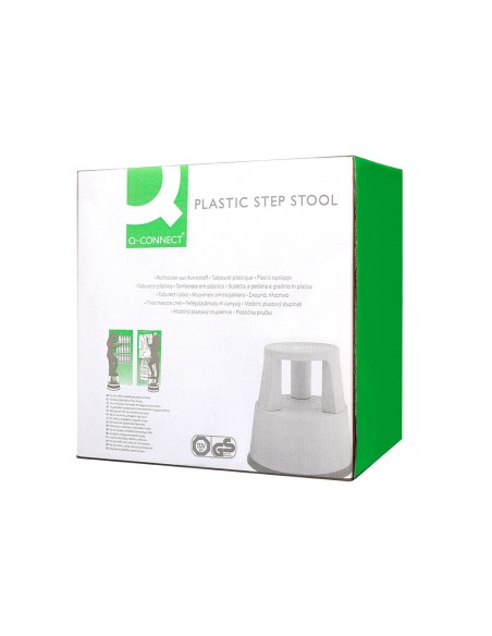 TABURETE Q-CON.RUEDAS RETR.ES TRES RUEDAS DOS NIVELES GRIS