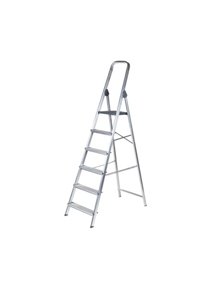 ESCALERA Q-CON.ALUMINIO6 PELDAÑOS 1203X510X1895 MM PESO MAXIMO 150 KG