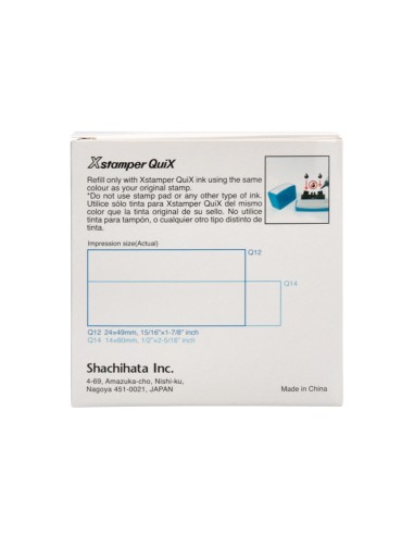 SELLO XSTAMPER QUIX PERSO.AZ. MEDIDAS 24X49MM Q-12